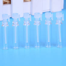 Frasco de ensaio 10/50 pces/lote mini garrafa de amostra de vidro frasco de teste líquido vazio da fragrância do laboratório dos frascos de perfume 1ml 2024 - compre barato
