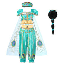Children Girl Jasmin Princess Dress Aladdin's Lamp Cosplay Costume Kids Halloween Christmas Fancy Dress set Girls Role Costumes 2024 - buy cheap