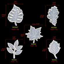 5Styles Leaves Coaster Silicone Resin Mold Tropical Maple Leaf Resin Casting Mold for Casting with Resin Concrete DIY Art Crafts 2024 - buy cheap