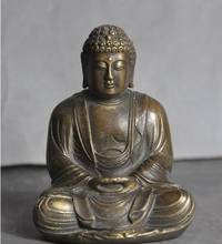 YM  308  old tibet Buddhism Fane bronze Shakyamuni Sakyamuni Tathagata seat Buddha Statue 2024 - buy cheap