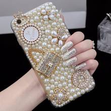Fashion Pearl Phone Cover Case For Huawei P Smart 2021 P8 P9 P10 P20 P30 P40 Lite E Pro Cover Y3 Y5 Lite Y6 Y7 Y9 Diamond Case 2024 - buy cheap