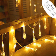 Battery Fairy String Lights led Water droplets lights waterproof garland 2m 3m 5m 10m Christmas wedding Garden Party Decor Lamps 2024 - buy cheap