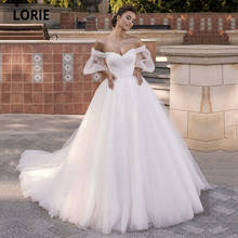 LORIE New Fashion  Wedding Dresses Puff Sleeves Off Shoulder Tulle A-Line Princess Wedding Gown Bridal Dress vestidos de verano 2024 - buy cheap