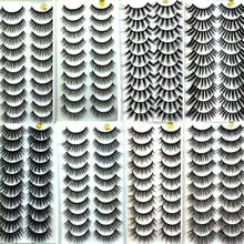 QUXINHAO 10Pairs Natural False Eyelashes Fake Eyelashes Long Makeup 3D Mink Lashes Eyelashes Extension Mink Lashes For Beauty 2024 - buy cheap