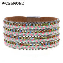 WELLMORE bohemia bracelets for women fashion colourful wrap bracelets magnet Bracelets & Bangles Female Jewelry wholesale 2024 - buy cheap