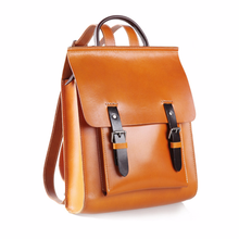 2021 New Genuine Leather Women Backpack Rucksack School Book Bag Retro Lady Female Real Cowhide Daypack Knapsac 2024 - buy cheap