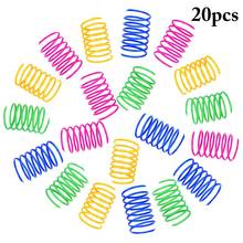 Kapmore 20Pcs/Set Cat Spring Toys Pet Accessories Plastic Coil Cat Toy Interactive Kitten Play Toys Pet Supplies Random Color 2024 - buy cheap