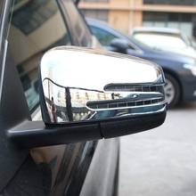 2 шт., хромированные крышки для зеркала заднего вида Mercedes Benz A CLA GLA GLK Class W117 W176 2014-17 2024 - купить недорого