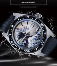 Kit de relógio de pulso para mergulho masculino nh35a, relógio mecânico à prova d'água com visor de vidro safira, luminoso e completo, 300m 2024 - compre barato
