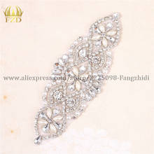 1 Piece Pearls Rhinestone Crystal Appliques For Garment Clear Glass Sew On Dresses Bridal Rhinestone Accessories Motif Patches 2024 - buy cheap