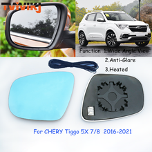 TVYVIKJ-Espejo Retrovisor lateral, lente de cristal azul para CHERY Tiggo 5x7 8 2016-2021, gran angular de visión, antideslumbrante, ala de espejo de puerta 2024 - compra barato