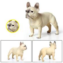 Figura de acción de Bulldog de plástico para niños, modelo de perro en miniatura de 3 pulgadas, Colección, regalo 2024 - compra barato