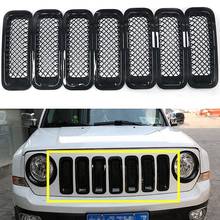 7PCS Front Grill Cover Mesh Grille Insert Kit for 2011-2016 Jeep Patriot 2024 - buy cheap