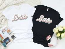 Bachelorette Party Bride Babe bridesmaids Retro Graphic Short Sleeve Top Tee Harajuku Cotton Women Tshirts O Neck Streetwear 2024 - buy cheap