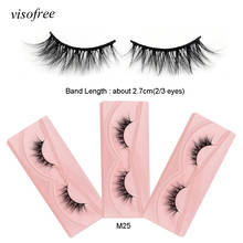 Visofree 3D Mink 1 pair Eyelashes New Arrival 100% Cruelty free Dramatic Lashes Soft Handmade False Eyelashes Makeup Beauty  M25 2024 - buy cheap