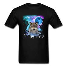 Good Quality 100% Cotton Short Sleeve T Shirts Novelty Men Top T-shirts Timber Wolf MidNight Forest Night T Shirt Cool Teeshirt 2024 - buy cheap