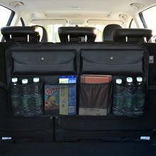 New Car Organizer Trunk Storage Bag Large Capacity With Mesh Back Seat Leather Seat Back Pocket Cartoon Sundry Storage Bag 2024 - buy cheap