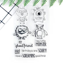 11*16 Baby Monster Transparent Silicone Clear Stamps/Seal For DIY Scrapbooking/Photo Album Card Making Sentiment Rubber Stamp 2024 - buy cheap