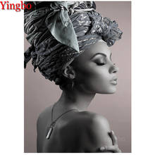 5d diy pintura de diamante africano mulher nude arte strass perfuração completa diamante redondo bordado kit de ponto de cruz 2024 - compre barato