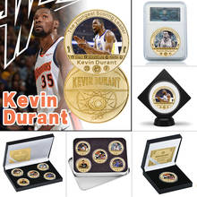 WR US Basketball Player Gold Plated Commemorative Coins Collectible Sports Challenge Coin Souvenir Gifts for Boys Men Fans 2024 - buy cheap
