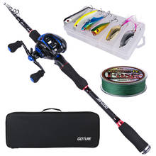 Goture Fishing Kit Reel Rod Combo 2.1m 2.4m Carbon Fiber Telescopic Fishing Rod with Magnetic Baitcasting Reel Accessories 2024 - buy cheap
