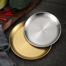 Dinner Plates European Style Gold Dessert Plate Kitchen Pasta Plate Dishes Salad Round Plate Cake Tray Western Steak Round Tray 2024 - buy cheap