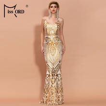 Missord 2021 Women Sexy Off Shoulder Sequin Dresses Female Backless Maxi Elegant Party Reflective Dress Vestdios FT9314-1 2024 - buy cheap