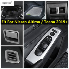 Silver Stainless Steel Accessories For Nissan Altima / Teana 2019 - 2021 Armrest Window Lift Button / Door Speaker Cover Trim 2024 - buy cheap