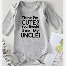 Children Jumpsuits Cute Infant Boy Winter Clothes Onesie Newborn Girl Costume Printing Uncle Cotton Rompers for Babies 2024 - buy cheap