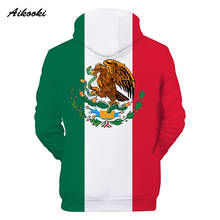 Sudadera con capucha de la bandera de México para niños y niñas, suéter con estampado 3d de personaje patriótico, Primavera/otoño 2024 - compra barato