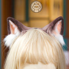 Novidade arco de cabelo de gato neko ragdoll, faixa de cabeça com orelhas de gato marrom para cosplay de anime lolita, acessórios para fantasia cos presentes para mulheres 2024 - compre barato