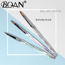 BQAN 1 шт. Прозрачный Алмазный градиент щетка для ногтей Nail Art Линия кисти малярные кисти Клинского акриловая кисть Ручка-лайнер для рисования 2024 - купить недорого