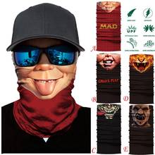 Mascarilla facial con estampado divertido para Halloween, máscara de viento transpirable, calentador de tubo para cuello de motocicleta y esquí 2024 - compra barato