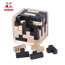3D Wooden Puzzles 54 PCS T-shaped Geometric Jigsaw Logic Puzzle Educational Toy for Toddlers Learning Toys for Children 2024 - buy cheap
