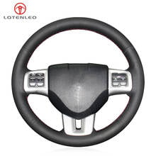 LQTENLEO Black Artificial Leather Steering Wheel Cover For Dodge Journey Jcuv Avenger Charger Durango Grand Caravan Challenger 2024 - buy cheap