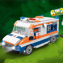 Série militar cidade criativa ambulância médica diy modelo blocos de construção brinquedos presentes 2024 - compre barato