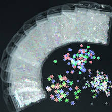 Блестящие Блестки для ногтей, блестки, смешанные цвета, прозрачные голографические Блестки для ногтей, 3D хлопья, ломтики, Spangle Art аксессуары, CUY25-GE46 2024 - купить недорого