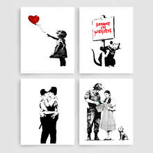 Canvas Prints Banksy Posters And Prints Wall Art Decorative Pictures Wall Pictures Nordic For Living Room Abstract Home Decor 2024 - buy cheap
