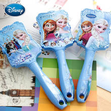 Disney-peine de princesa de Frozen para niña, cepillos antiestáticos para el cuidado del cabello, maquillaje, regalos de cumpleaños 2024 - compra barato