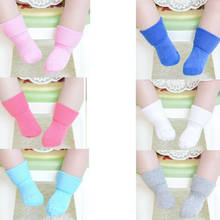 Baby Socks Rubbers Unisex Baby Girl Boy Newborn New Solid Color Cotton Warm Socks Baby Kids Soft Non Slip Socks 0-6Y 2024 - buy cheap