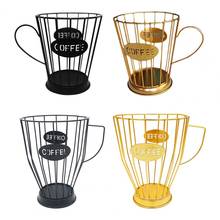 Creative Storage Basket Coffee Cup Basket Iron Fruit Capsule Storage Basket Espresso Coffee Pod Holder Basket Home Organizer 2024 - buy cheap