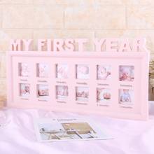 Creative DIY 0-12 Month Baby "MY FIRST YEAR" Pictures Display Plastic Photo Frame Souvenirs Commemorate Kids Growing Memory Gift 2024 - buy cheap