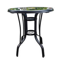 Outdoor Glass Round Bar Table Suitable for Yard Backyard and Garden[US-Stock] 2024 - buy cheap