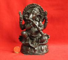 316 племенная индуистская Бронзовая статуя Ганапати Ганеша, рога Ганеши, ширина 6 дюймов, бронзовые украшения для сада 2024 - купить недорого