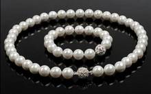 Новинка 10-11 мм таитянское белое южноморское жемчужное ожерелье ААА 18 дюймов Комплект браслетов 2024 - купить недорого