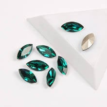 YANRUO-diamantes de imitación de cristal brillante K9 para decoración de uñas, en forma de diamantes de imitación Navette, con diamantes de imitación de Color azul y circonita, 4200 2024 - compra barato