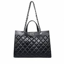 Fashion Women Plaid Large Bag Women Genuine Leather Shoulder Bags Brand Designer Ladies Crossbody Messenger Bags Totes Sac 2024 - buy cheap