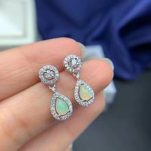 Party Best Gift  100% Natural And Real Opal Earring 925 sterling silver Fine jewelry 2024 - buy cheap