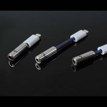 HiFi 6N OCC посеребренный адаптер для iPhone 7 8 XS 11 вспомогательный конвертер для Lightning до 3,5 мм 4,4 мм 2,5 мм разъем для наушников, головной гарнитуры 2024 - купить недорого