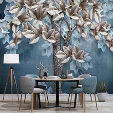 Papel de Parede personalizado Mural Moderno 3D Alce Árvore de Flor Em Relevo Foto Arte Da Parede Sala de estar Restaurante Fundo Papel De Parede Decoração Da Sua Casa 2024 - compre barato